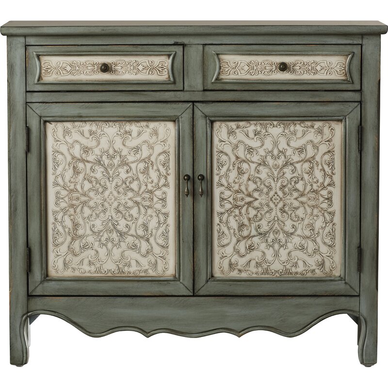 Lark Manor Palos Antique 2 Door Accent Cabinet Reviews Wayfair   Palos Antique 2 Door Accent Cabinet 